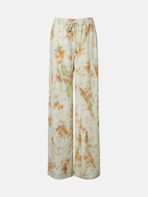 Alexander McQueen Floral wide-leg pants