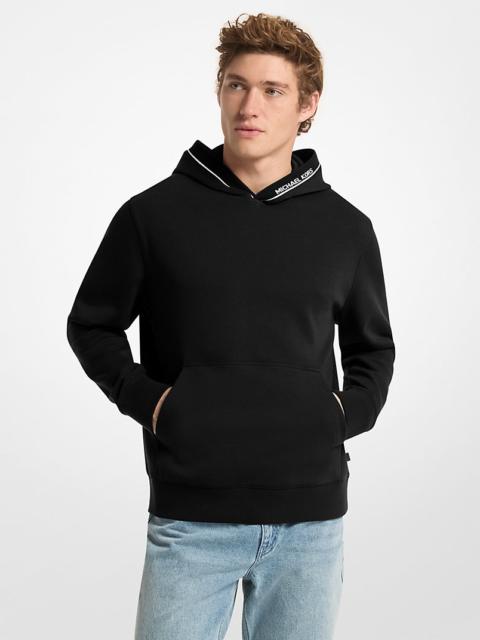 MICHAEL KORS Logo Trim Cotton Blend Hoodie