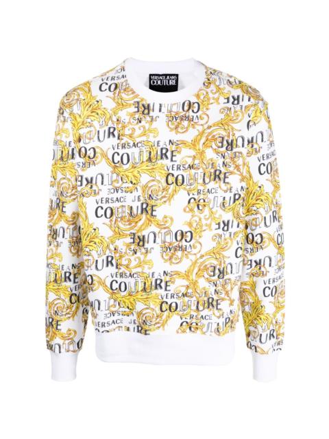 Logo Couture-print cotton sweatshirt