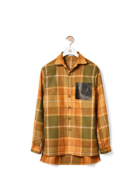 Loewe Overshirt in check wool