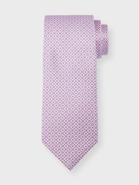 Brioni Men's Silk Micro-Medallion Tie