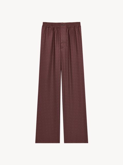 SAINT LAURENT PANTS IN HEXAGON SILK TWILL
