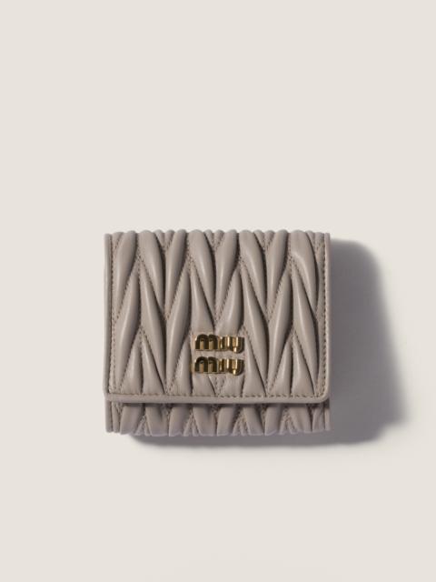 Miu Miu Small matelassé nappa leather wallet
