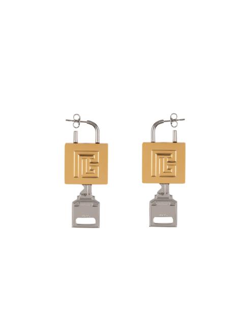 Balmain Key&Lock earrings