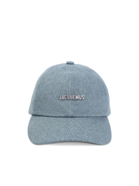 JACQUEMUS Gadjo logo-plaque denim cap