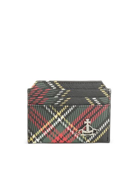 Vivienne Westwood embellished plaid card holder