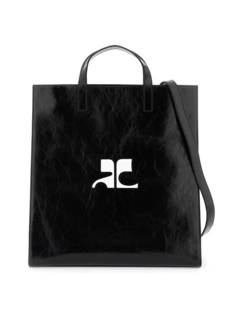 courrèges "HERITAGE LEATHER NAPLACK TOTE