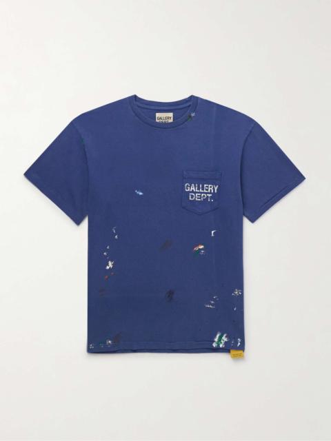 GALLERY DEPT. skull and crossbones-print distressed T-shirt