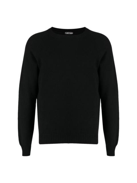 crew-neck long-sleeves knit sweater