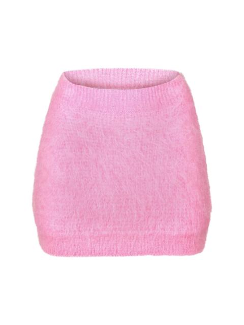mohair-blend mini skirt