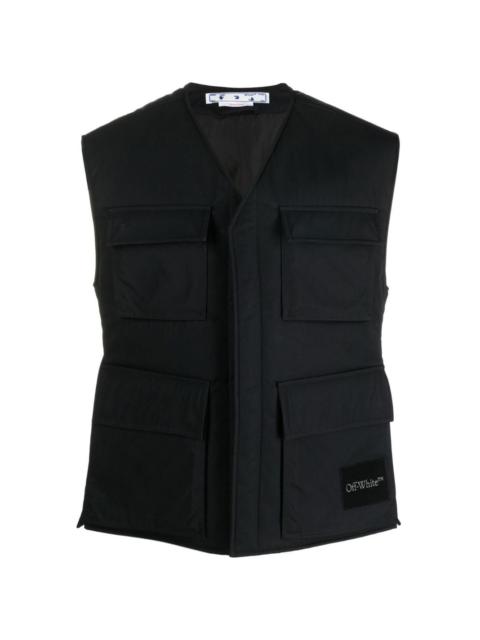 Off-White Wave Tag padded vest