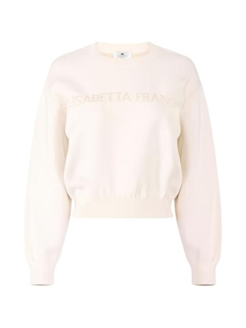 ELISABETTA FRANCHI logo-embroidered sweat