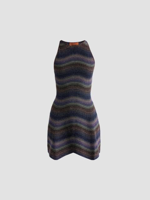 Missoni Women's Chevron Sleeveless Mini Dress - Dark Tones