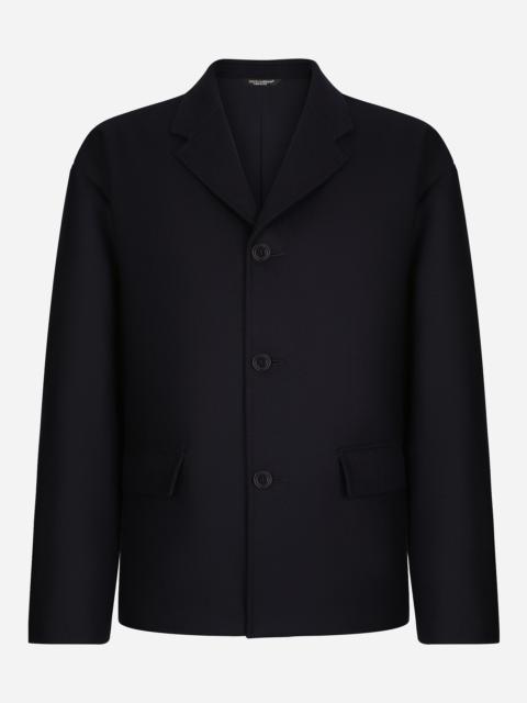 Single-breasted wool jacket