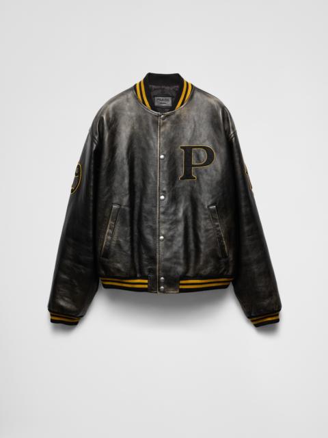 Prada Padded leather bomber jacket