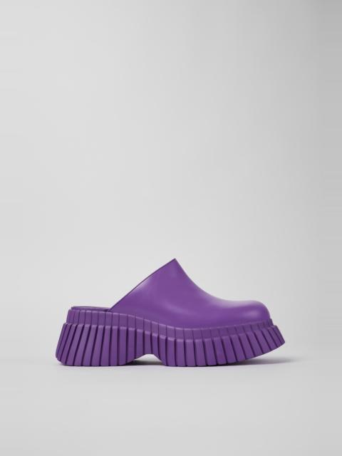 CAMPER BCN Purple Leather Clog for Women