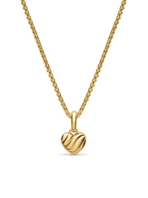 DAVID YURMAN Women's Petite Puffy Cable Heart Amulet in 18K Yellow Gold, 7.4MM - Gold