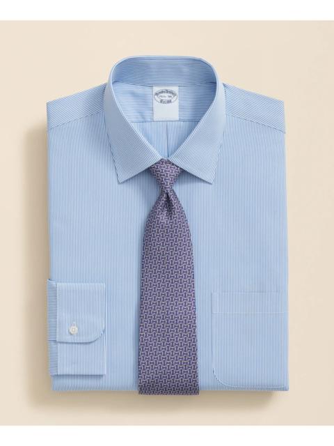 Brooks Brothers Pure Supima® Cotton Regular-Finish Ainsley Collar, Mini Stripe Dress Shirt