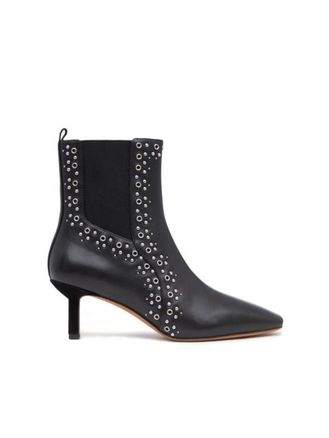 Nell 65mm eyelet-embellished boots