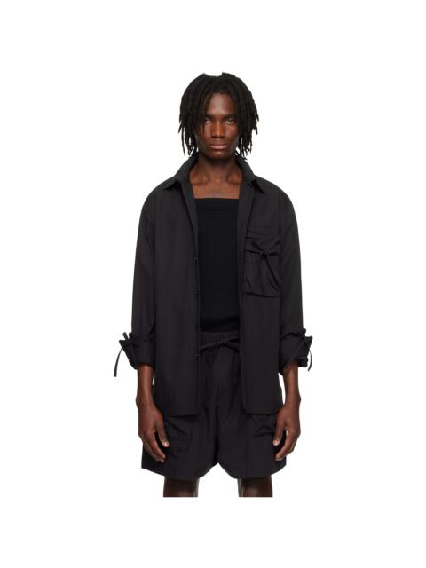 Simone Rocha Black Bow Detail Workwear Shirt