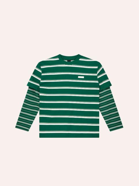 P.E NATION SPARK LONG SLEEVE TEE IN AMAZON STRIPE