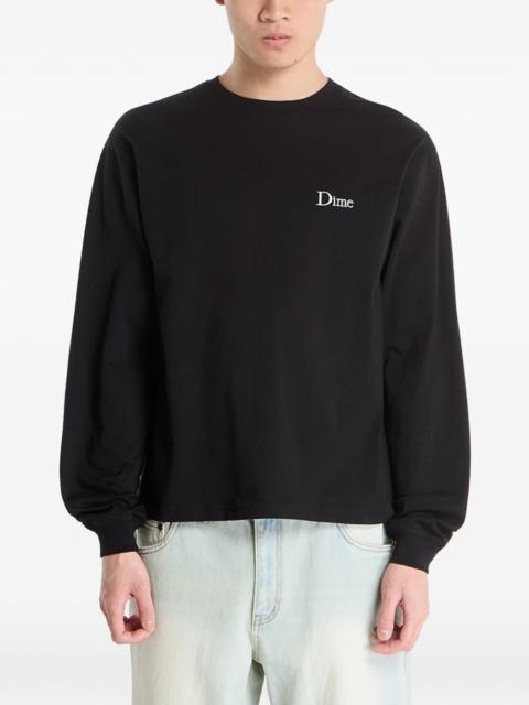 Dime logo-detail long-sleeve top