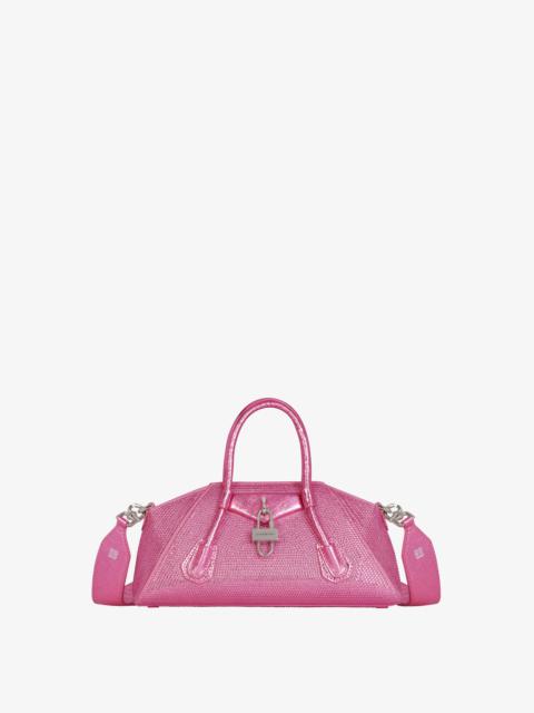 MINI ANTIGONA STRETCH BAG IN SATIN AND STRASS