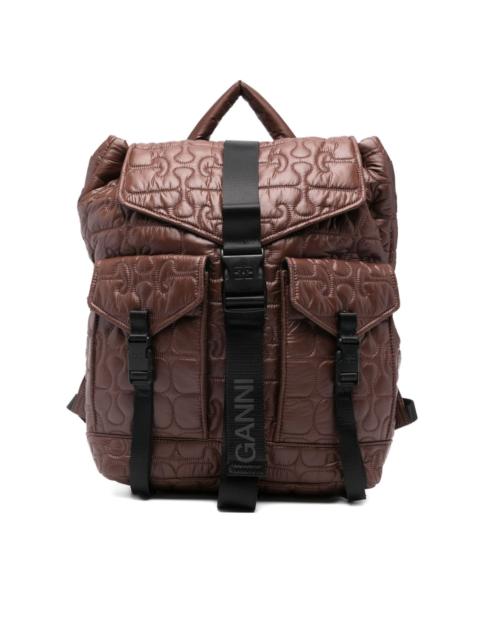 GANNI quilted backpack