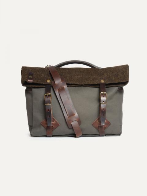 Bleu de Chauffe GASTON MUSETTE SATCHEL BAG - KHAKI BM / TWEED