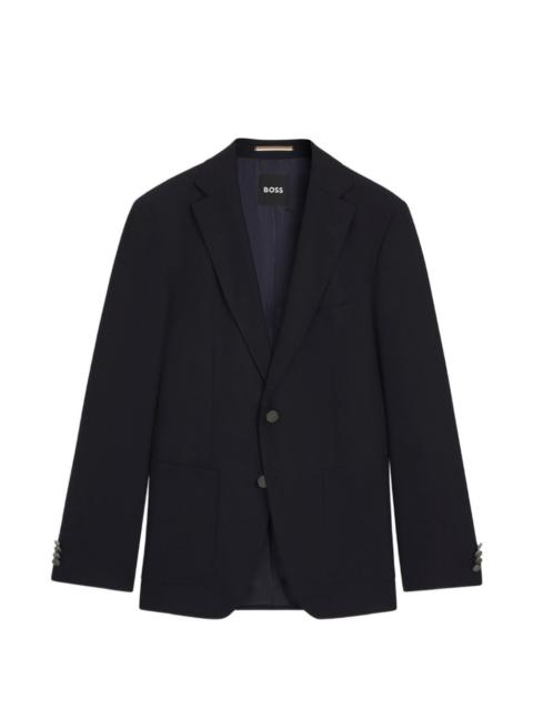BOSS single-breasted patch-pocket blazer