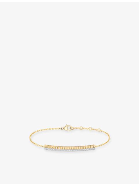 Boucheron Quatre Radiant Edition 18ct Yellow Gold and 0.18ct Diamond Chain Bracelet