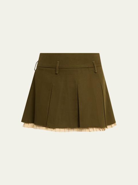 R13 Pleated Mini Skirt