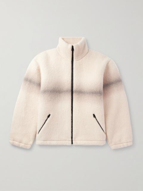Loro Piana Dégradé Cashmere Bomber Jacket Beige