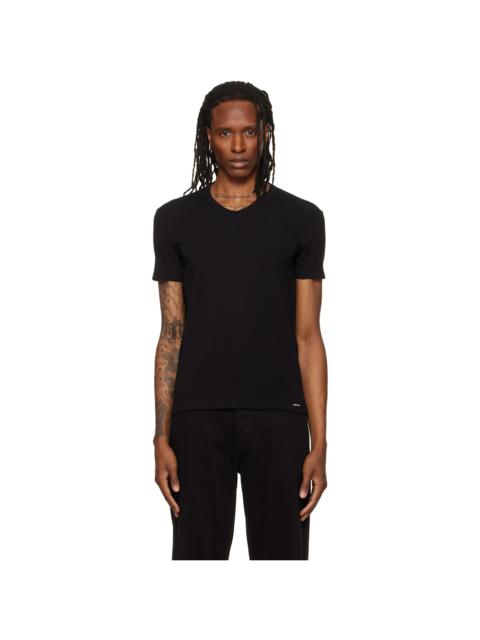TOM FORD Black V-Neck T-shirt