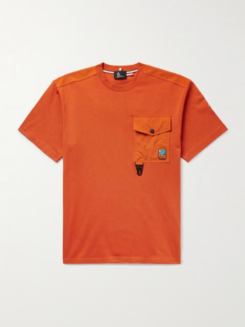 Moncler Grenoble Logo-Appliquéd Shell-Trimmed Combed Cotton-Jersey T-Shirt