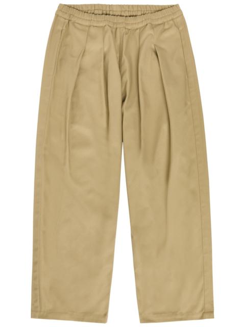 Maison Margiela Maison Margiela Pleated Wide-leg Twill Cropped Trousers