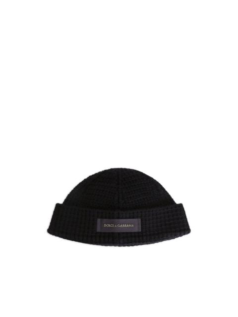Dolce & Gabbana logo-patch beanie hat
