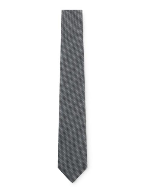 BOSS JACQUARD-PATTERN TIE IN SILK