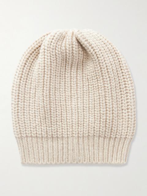 Brunello Cucinelli Sequin-embellished Ribbed Cashmere And Silk-blend Beanie