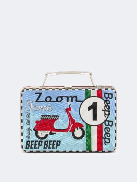 JUDITH LEIBER Lunch Box Beep Beep embellished clutch