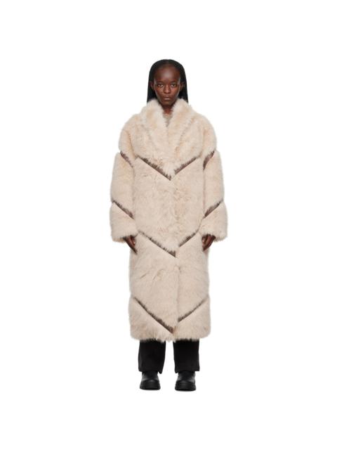 Beige Everleigh Faux-Fur Coat