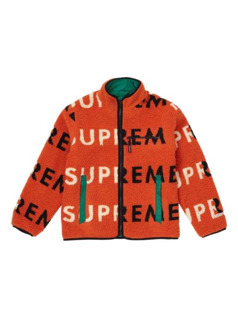 Supreme Supreme Reversible Logo Fleece Jacket 'Orange' SUP-FW18-520