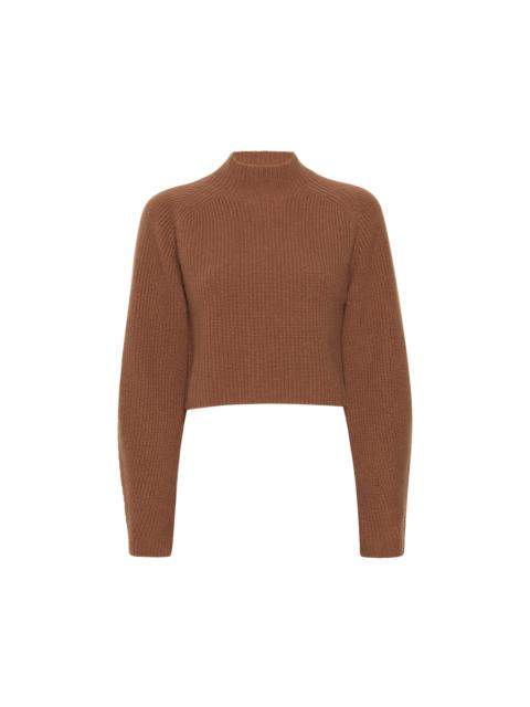Cashmere Silk Cropped Raglan Sweater