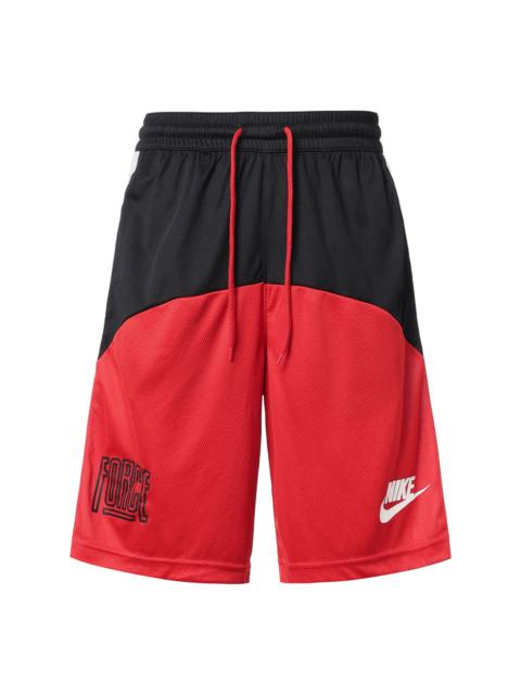 Nike Men's Nike Colorblock Logo Straight Shorts Black Red DQ5827-011