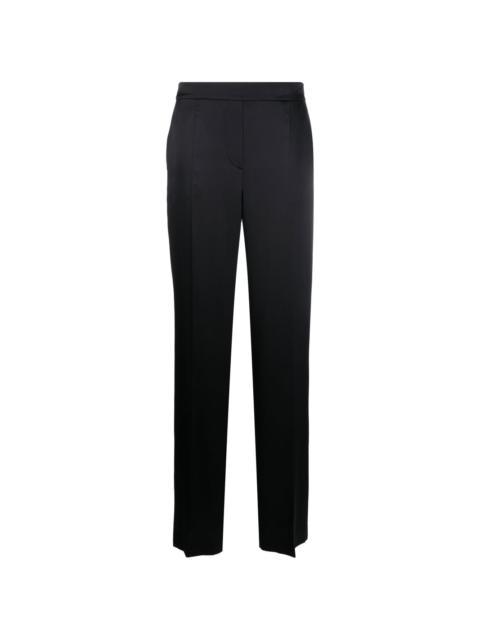 silk straight-leg trousers