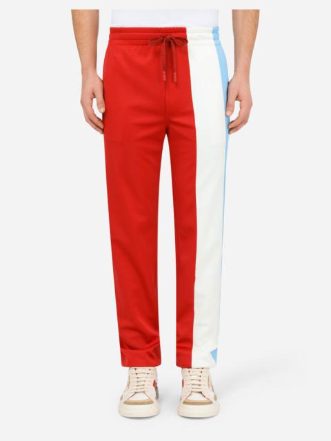 Dolce & Gabbana Patchwork jogging pants with patch embellishment
