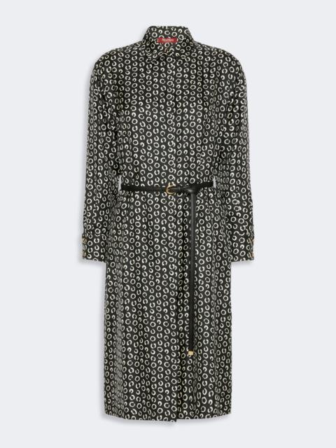 Max Mara VIGILE Printed silk shirt dress - BLACK WHITE