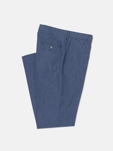J. PRESS POPLIN CLASSIC TROUSERS - DARK BLUE MELANGE