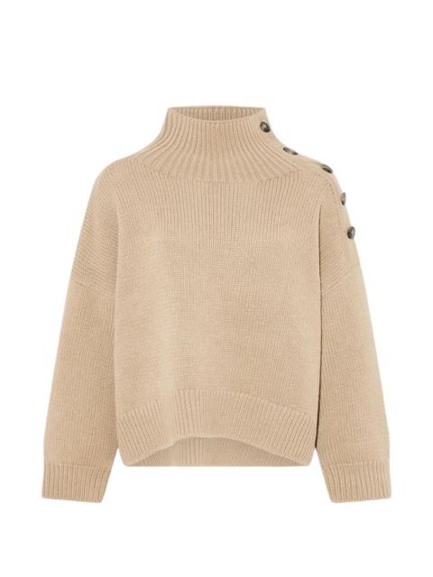 Yves Salomon button-detail high-neck sweater