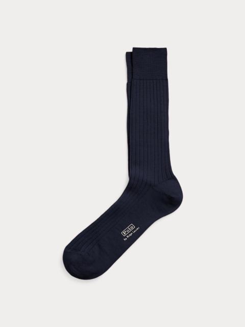 Polo Ralph Lauren Ribbed Merino Wool-Blend Dress Socks